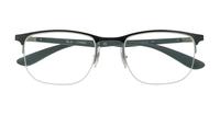 Black On Silver Ray-Ban RB6513 Square Glasses - Flat-lay