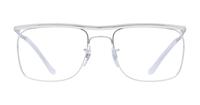 Silver Ray-Ban RB6519 Square Glasses - Front