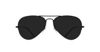 Black Ray-Ban RB6589-56 Aviator Glasses - Sun