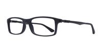 Matte Black Ray-Ban RB7017 Rectangle Glasses - Angle