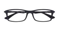 Matte Black Ray-Ban RB7017 Rectangle Glasses - Flat-lay