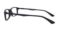 Matte Black Ray-Ban RB7017 Rectangle Glasses - Side