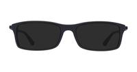 Matte Black Ray-Ban RB7017 Rectangle Glasses - Sun
