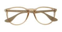 Transparent Brown Ray-Ban RB7046-51 Round Glasses - Flat-lay