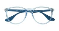 Transparent Light Blue Ray-Ban RB7046-51 Round Glasses - Flat-lay