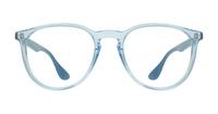 Transparent Light Blue Ray-Ban RB7046-51 Round Glasses - Front