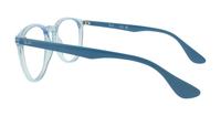 Transparent Light Blue Ray-Ban RB7046-51 Round Glasses - Side