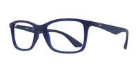 Blue Ray-Ban RB7047-54 Rectangle Glasses - Angle