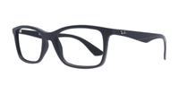 Matte Black Ray-Ban RB7047-54 Rectangle Glasses - Angle