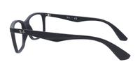 Matte Black Ray-Ban RB7047-54 Rectangle Glasses - Side