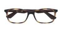 Matte Havana Ray-Ban RB7047-54 Rectangle Glasses - Flat-lay