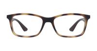 Matte Havana Ray-Ban RB7047-54 Rectangle Glasses - Front