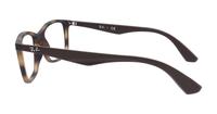 Matte Havana Ray-Ban RB7047-54 Rectangle Glasses - Side