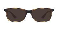 Matte Havana Ray-Ban RB7047-54 Rectangle Glasses - Sun