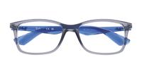 Transparent Grey Ray-Ban RB7047-54 Rectangle Glasses - Flat-lay