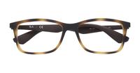 Matte Havana Ray-Ban RB7047-56 Rectangle Glasses - Flat-lay