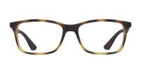 Matte Havana Ray-Ban RB7047-56 Rectangle Glasses - Front