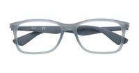 Matte Transparent Grey Ray-Ban RB7047-56 Rectangle Glasses - Flat-lay