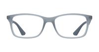 Matte Transparent Grey Ray-Ban RB7047-56 Rectangle Glasses - Front