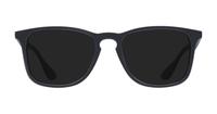 Rubber Black Ray-Ban RB7074-50 Square Glasses - Sun