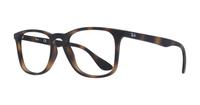 Rubber Havana Ray-Ban RB7074-50 Square Glasses - Angle