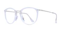 Transparent Ray-Ban RB7140-49 Round Glasses - Angle