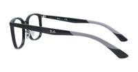 Shiny Black Ray-Ban RB7142 Square Glasses - Side