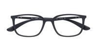 Matte Black Ray-Ban RB7208 Round Glasses - Flat-lay