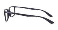 Matte Black Ray-Ban RB7208 Round Glasses - Side