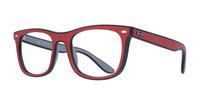 Red Black Grey Ray-Ban RB7209 Square Glasses - Angle