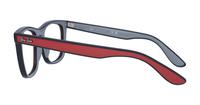 Red Black Grey Ray-Ban RB7209 Square Glasses - Side