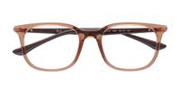 Transparent Brown Ray-Ban RB7211 Oval Glasses - Flat-lay
