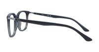 Transparent Grey Ray-Ban RB7211 Oval Glasses - Side