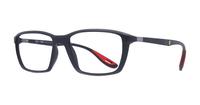 Matte Black Ray-Ban RB7213M Square Glasses - Angle