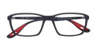Matte Black Ray-Ban RB7213M Square Glasses - Flat-lay