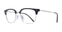 Black/Silver Ray-Ban RB7216-51 Square Glasses - Angle