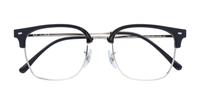 Black/Silver Ray-Ban RB7216-51 Square Glasses - Flat-lay