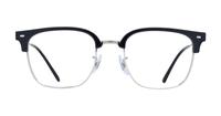 Black/Silver Ray-Ban RB7216-51 Square Glasses - Front