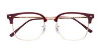 Bordeaux / Rose Gold Ray-Ban RB7216-51 Square Glasses - Flat-lay
