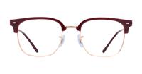 Bordeaux / Rose Gold Ray-Ban RB7216-51 Square Glasses - Front