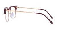 Bordeaux / Rose Gold Ray-Ban RB7216-51 Square Glasses - Side