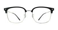 Black On Silver Ray-Ban RB7216-53 Square Glasses - Front