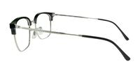 Black On Silver Ray-Ban RB7216-53 Square Glasses - Side