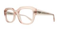 Transparent Pink Ray-Ban RB7225-52 Square Glasses - Angle