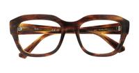 Striped Havana Ray-Ban RB7225-54 Square Glasses - Flat-lay