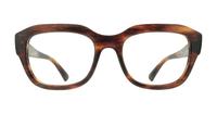 Striped Havana Ray-Ban RB7225-54 Square Glasses - Front