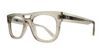 Transparent Light Brown Ray-Ban RB7226-52 Square Glasses - Angle