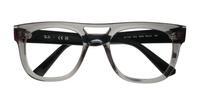 Transparent Grey Ray-Ban RB7226-54 Square Glasses - Flat-lay