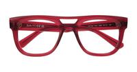 Transparent Red Ray-Ban RB7226-54 Square Glasses - Flat-lay