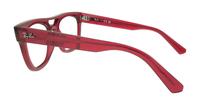 Transparent Red Ray-Ban RB7226-54 Square Glasses - Side